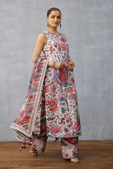 Buy Torani Multi Color Silk Tassels Round Neck Multicolour Printed Kurta Set Online at Aza Fashions Buy_Torani_Multi Color Silk Tassels Round Neck Multicolour Printed Kurta Set _Online_at_Aza_Fashions