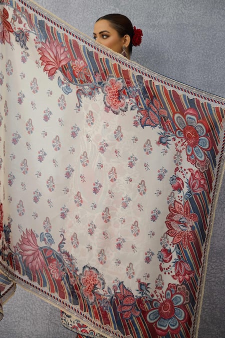 Buy Torani Multi Color Silk Tassels Round Neck Multicolour Printed Kurta Set Buy_Torani_Multi Color Silk Tassels Round Neck Multicolour Printed Kurta Set