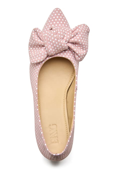 Dang Shoes Polka Dot Bow Wedge Shoes 