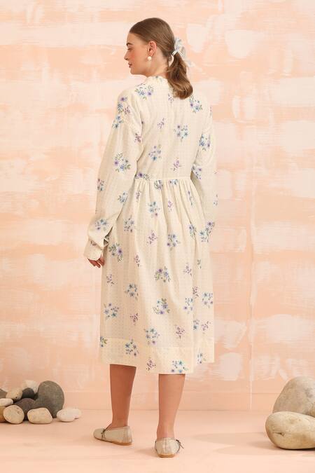 Dhaari Hand Painted Reversible Midi Dress 