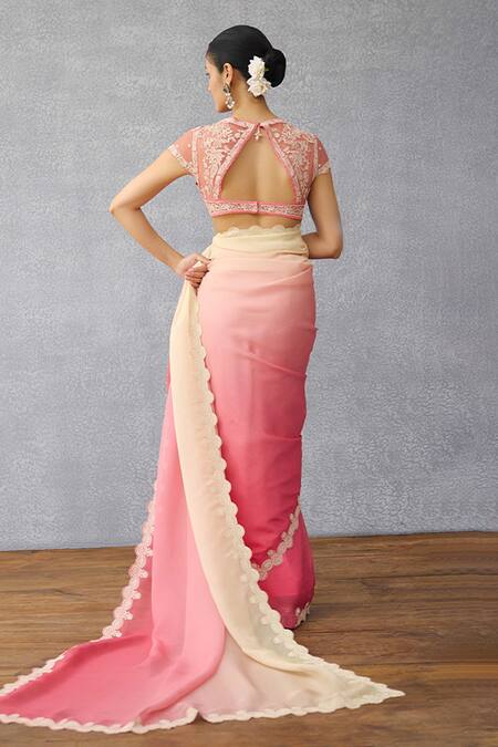 Buy Torani Pink Net Embroidery Round Neck Gul-sahar Damini Designer Blouse Online at Aza Fashions Buy_Torani_Pink Net Embroidery Round Neck Gul-sahar Damini Designer Blouse _Online_at_Aza_Fashions