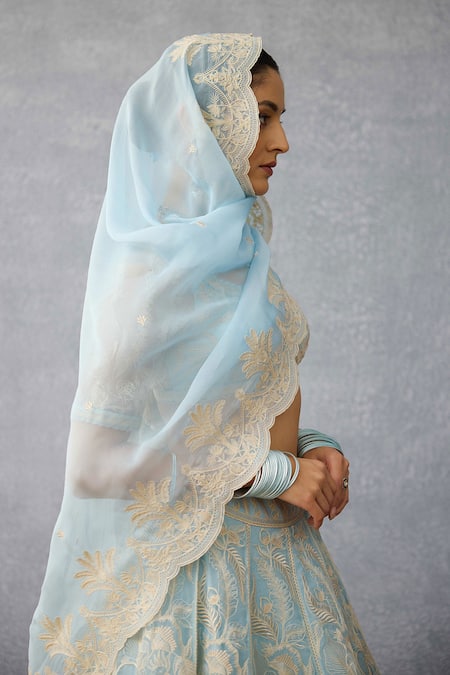 Buy Torani Blue Organza, Net Embroidery Pushkar Advika Lehenga Set Online at Aza Fashions Buy_Torani_Blue Organza, Net Embroidery Pushkar Advika Lehenga Set _Online_at_Aza_Fashions