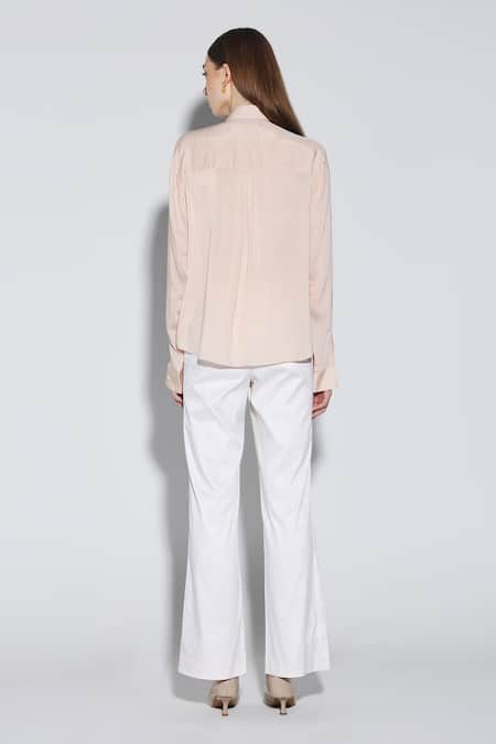 Dark Hour Embroidered Peach Clive Shirt 