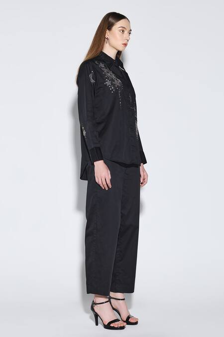 Dark Hour Black Designer Co-ord Set 