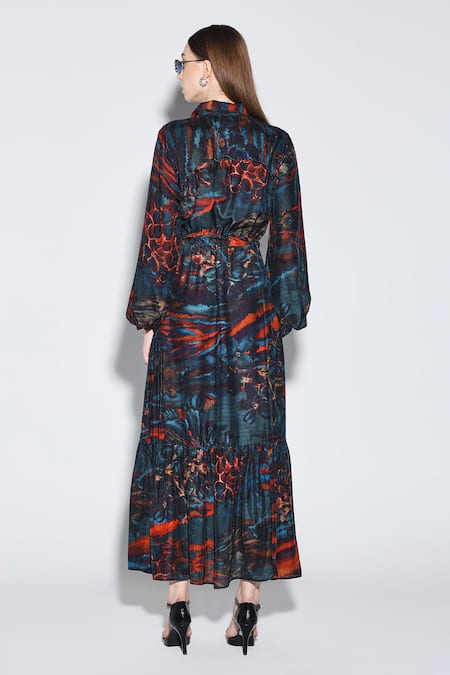 Dark Hour Multi Printed Maxi Dress 