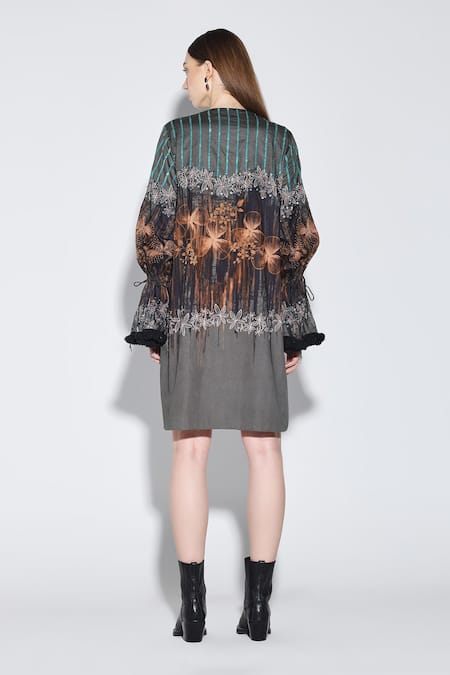 Dark Hour Timber Heart Printed Dress 