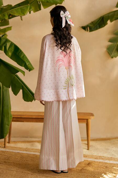 Moh India Dusty Rose Printed Designer Shirt 