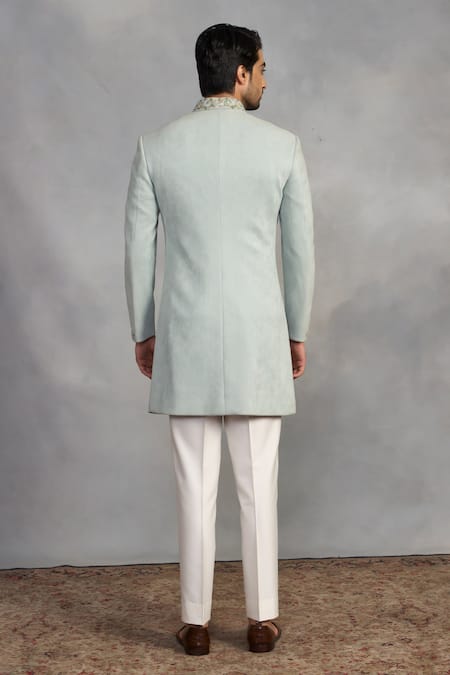 Gargee Designers Mint Indowestern Sherwani Set 