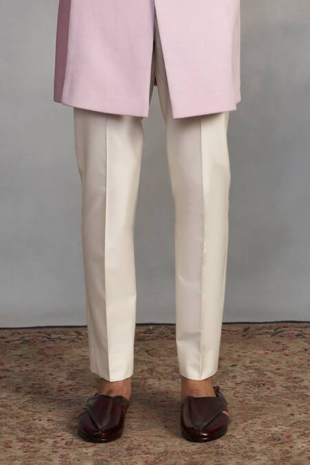 Gargee Designers_Purple Polyester, Viscose Embroidery Mahboob Lilac Indowestern Set _Online_at_Aza_Fashions