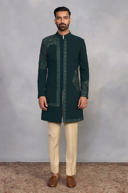 Gargee Designers Meher Green Indowestern Set 
