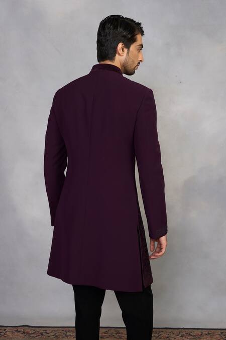 Gargee Designers Kashish Wine Indowestern Set 