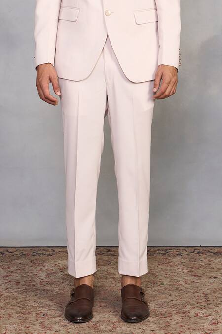 Gargee Designers_Peach Polyester, Viscose Zari, Embroidery Mehtab Jodhpuri Set _at_Aza_Fashions