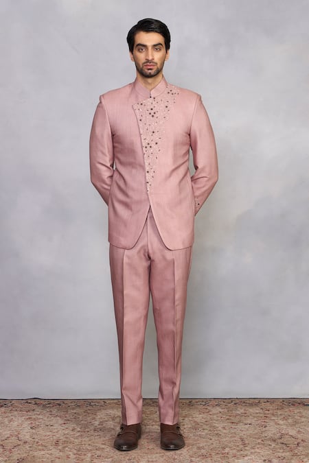 Gargee Designers Gulzar Dusty Rose Jodhpuri Set 