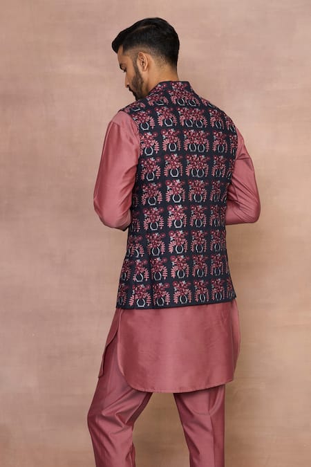 Gargee Designers Chhand Pink Bundi Set 