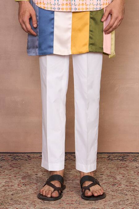 Gargee Designers_Multi Color Polyester, Modal Nazaara Multicolor Bundi Set _at_Aza_Fashions