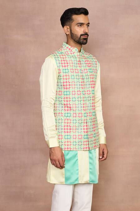Buy Gargee Designers Multi Color Polyester, Viscose Riwaayat Multicolor Bundi Set Online at Aza Fashions Buy_Gargee Designers_Multi Color Polyester, Viscose Riwaayat Multicolor Bundi Set_Online_at_Aza_Fashions
