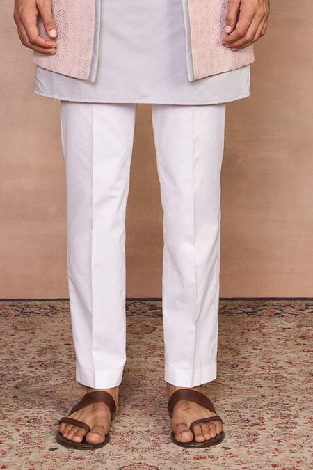 Gargee Designers_Peach Polyester, , Satin Bundi Set _Online_at_Aza_Fashions