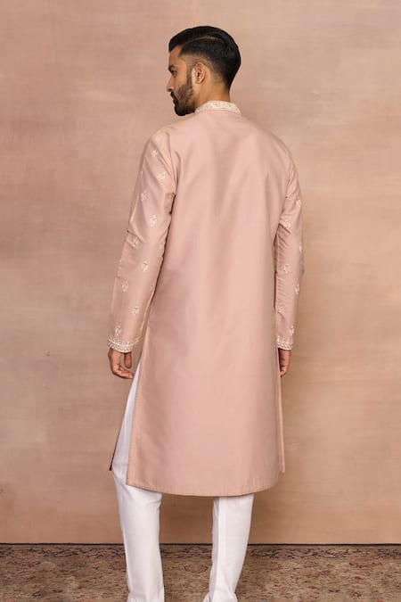 Gargee Designers Embroidered Peach Kurta Set 