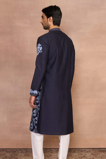 Gargee Designers Embroidered Navy Kurta Set 