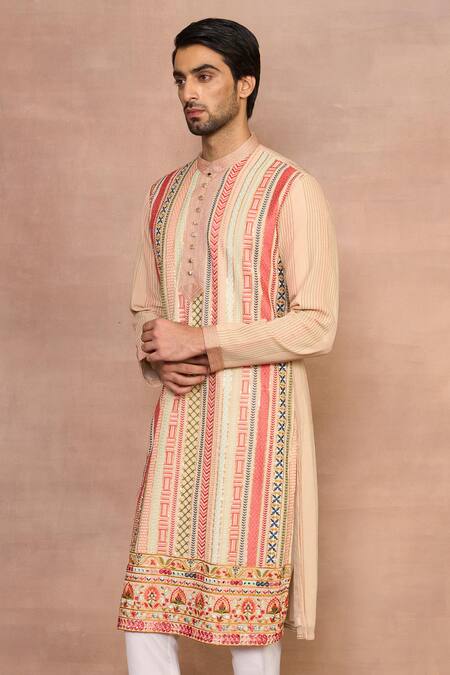 Shop Gargee Designers Multi Color Viscose, Georgette Embroidery Multicolor Kurta Set Online at Aza Fashions Shop_Gargee Designers_Multi Color Viscose, Georgette Embroidery Multicolor Kurta Set _Online_at_Aza_Fashions