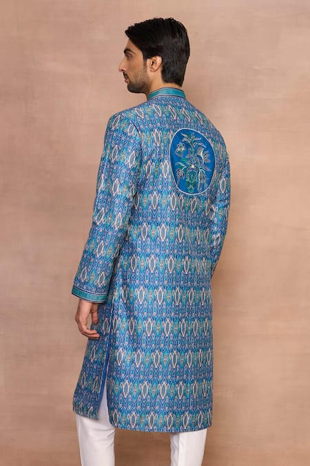 Gargee Designers Aqua Ikat Kurta Set 
