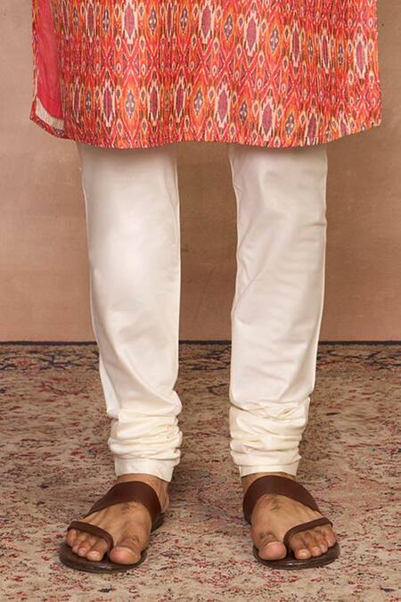 Gargee Designers Orange Cotton, Silk Ikat Kurta Set Online at Aza Fashions Gargee Designers_Orange Cotton, Silk Ikat Kurta Set _Online_at_Aza_Fashions