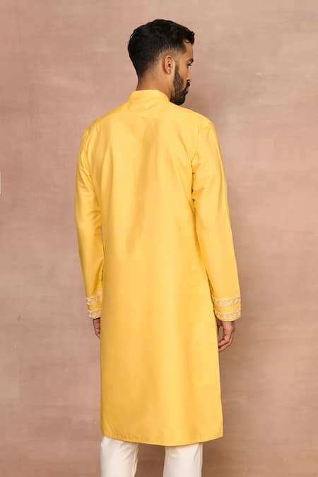Gargee Designers Embroidered Yellow Kurta Set 