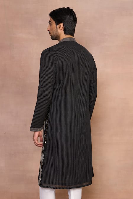 Gargee Designers Gulistan Black Gold Embroidered Kurta Set 