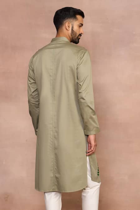 Gargee Designers Embroidered Green Kurta Set 