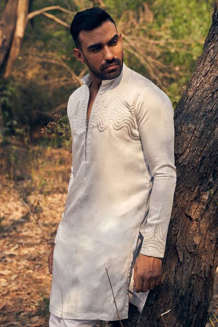 Buy Kaaj Button Blue Satin, Cotton, Linen Embroidery Waves Bomber Kurta Set Online at Aza Fashions Buy_Kaaj Button_Blue Satin, Cotton, Linen Embroidery Waves Bomber Kurta Set _Online_at_Aza_Fashions