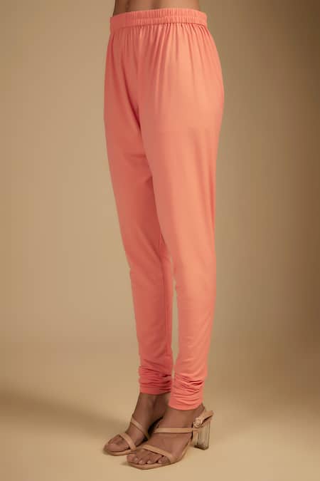 Nadima Saqib_Peach Georgette, Organza, Lycra Embroidery Round Neck Anarkali Set _Online_at_Aza_Fashions