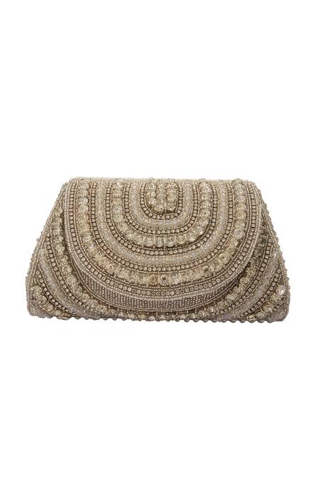 Nazaakat By Samara Singh Embellished Suede Handbag 