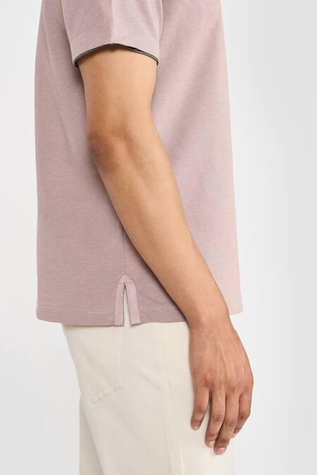 Buy Perona Pink Cotton, Polyester Kairo Designer T-shirt Online at Aza Fashions Buy_Perona_Pink Cotton, Polyester Kairo Designer T-shirt _Online_at_Aza_Fashions