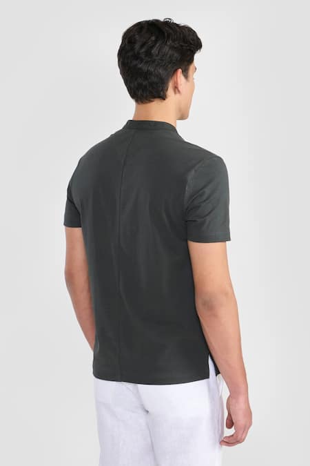 Perona Designer Olive Green T-shirt 