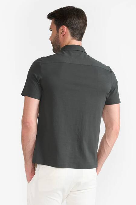 Perona Cyrus Olive Casual Shirt 