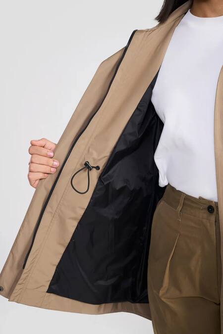 Shop Perona Beige Polyester Designer Jacket Online at Aza Fashions Shop_Perona_Beige Polyester Designer Jacket _Online_at_Aza_Fashions