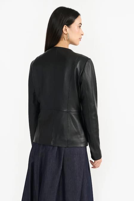 Perona Black Lamb Leather ZOLA Jacket 
