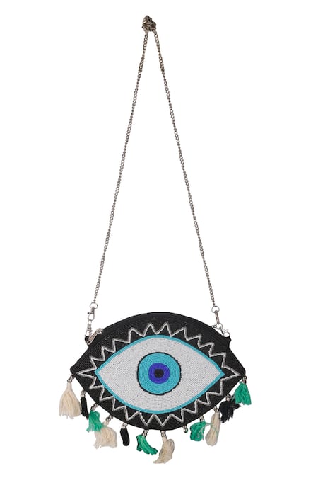 Nazaakat By Samara Singh Embroidered Eye Motif Handbag 