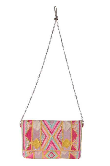 Nazaakat By Samara Singh Beaded Sling Handbag 
