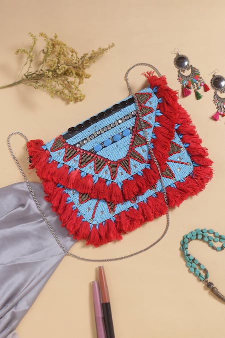 Samyukta Singhania Multi Color Designer Handbag With Sling 