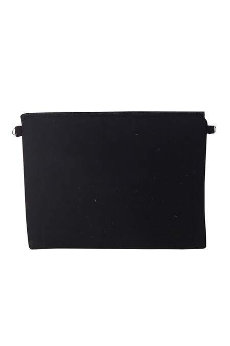 Buy_Nazaakat By Samara Singh_Black Beads Designer Embroidered Handbag _Online_at_Aza_Fashions