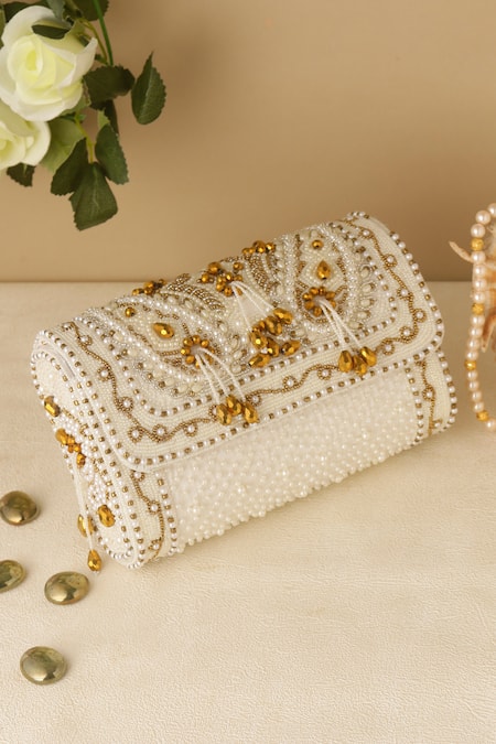 Samyukta Singhania Beaded Designer Handbag With Detachable Handle 
