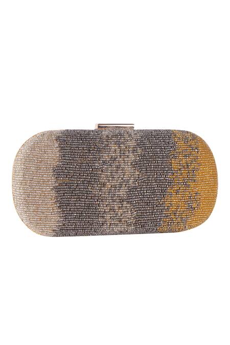 Nazaakat By Samara Singh_Multi Color Beads Designer Clutch With Detachable Sling _at_Aza_Fashions