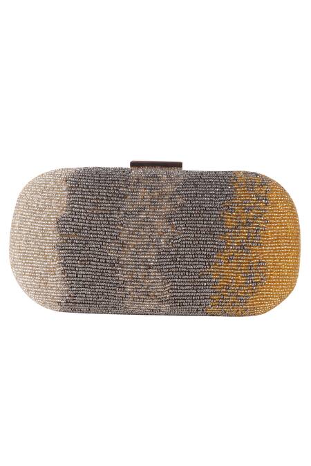 Buy_Nazaakat By Samara Singh_Multi Color Beads Designer Clutch With Detachable Sling 