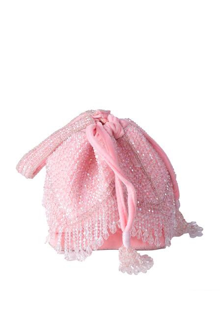 Buy Nazaakat By Samara Singh Pink Beads, Sequins Beaded Potli Handbag Online at Aza Fashions Buy_Nazaakat By Samara Singh_Pink Beads, Sequins Beaded Potli Handbag _Online_at_Aza_Fashions
