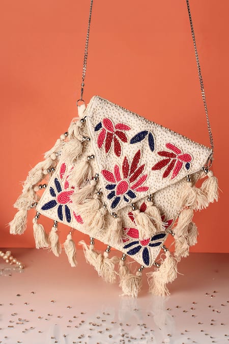 Nazaakat By Samara Singh Multi Color Designer Handbag With Sling 