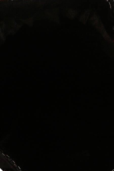 Shop_Nazaakat By Samara Singh_Black Beads, Fringe Beaded Silk Handbag _Online_at_Aza_Fashions