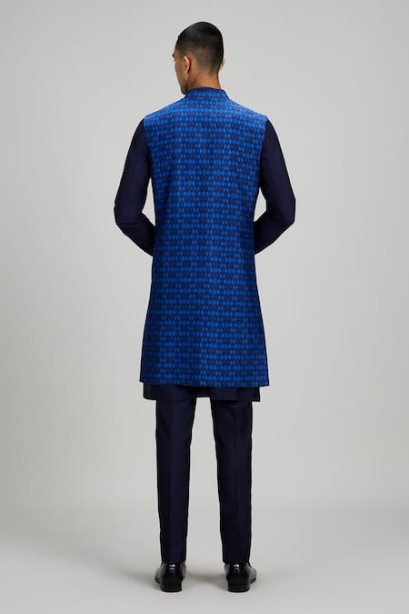 Bubber Couture Navy Blue Designer Sherwani 