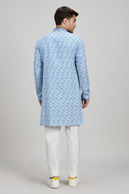 Bubber Couture Stylized Printed Layered Kurta Set 