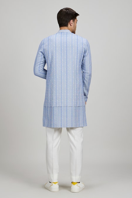 Bubber Couture Stylized Embroidered Layered Kurta Set 